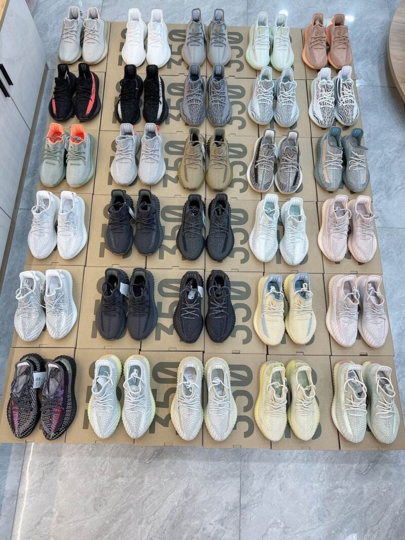 Authentic Yeezy Shoes Pallet containing a variety of sizes, colors, and models perfect for sneaker resellers or collectors. Each pallet is carefully curated with genuine Yeezy sneakers at discounted prices, offering great value for bulk purchases.