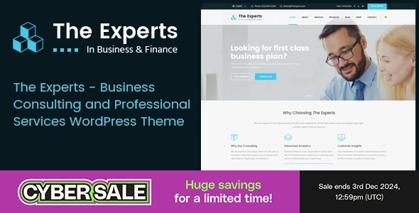The Experts – Business Consulting and Professional Services WordPress Theme